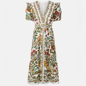 FARM Rio Botanicals Belted Midi Dress